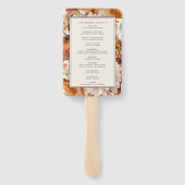 Elegant Autumn Waterverf Floral Wedding Programme Handwaaier (Achterkant)