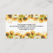 Elegant Autumn Waterverf Sunflower Visitekaartje (Achterkant)