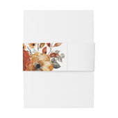 Elegant Autumn Waterverf Wedding Invitation Bell Uitnodigingen Wikkel (Achterkant Voorbeeld)