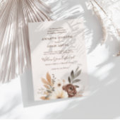 Elegant Autumn Waterverf Wedding Kaart