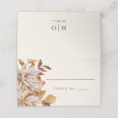 Elegant Autumn Waterverf Wedding Plaatskaartje (Buitenkant ongevouwen)