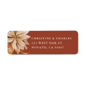 Elegant Autumn Waterverf Wedding Return Address L Etiket (Voorkant)