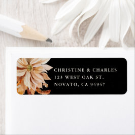 Elegant Autumn Waterverf Wedding Return Address L Etiket