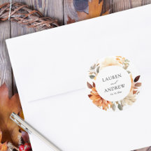 Elegant Autumn Waterverf Wedding
