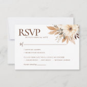 Elegant Autumn Waterverf Wedding RSVP Kaartje (Voorkant)