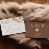 Elegant Autumn Waterverf Wedding RSVP Kaartje