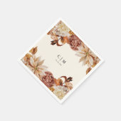 Elegant Autumn Waterverf Wedding Square Servet (Hoek)