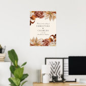 Elegant Autumn Waterverf Wedding Welkomstteken Poster (Thuiskantoor)