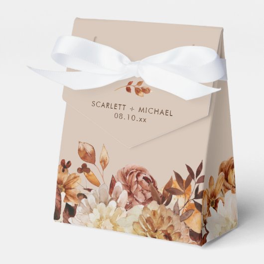 Elegant Autumn Wedding Bedankdoosjes (Voorkant Zijde)