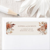 Elegant Autumn Wedding Return Address Label (Insitu)