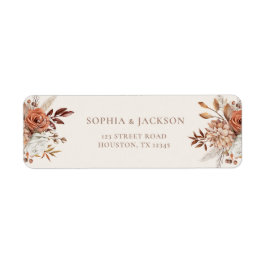 Elegant Autumn Wedding Return Address Label