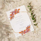 Elegant Autumn Wedding Uitnodiging