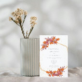 Elegant Autumn Wedding Uitnodiging