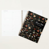 Elegant Autumn Wildflower Meadow Floral Pattern Planner (Display)