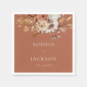 Elegant Autumn Winter Floral Wedding Favors Servet (Voorkant)
