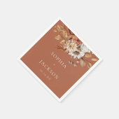 Elegant Autumn Winter Floral Wedding Favors Servet (Hoek)