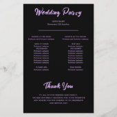 Elegant avond bruiloft programma (Achterkant)