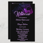 Elegant avond bruiloft programma (Voorkant / Achterkant)