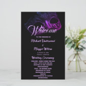 Elegant avond bruiloft programma (Staand voorkant)