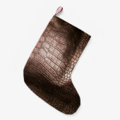 Elegant avondlederen textuur. kleine kerstsok (Voorkant (Hangend))