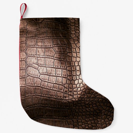 Elegant avondlederen textuur. kleine kerstsok (Voorkant)