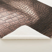 Elegant avondlederen textuur. sherpa deken (3/4)