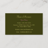 Elegant avondroze kosmos Wilde bloem met naam Visitekaartje (Achterkant)