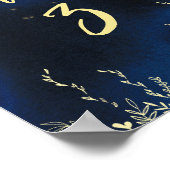 Elegant avondtafelnummer poster (Hoek)