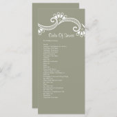 Elegant Aziatische Orde van Service Programmakaart (Voorkant / Achterkant)