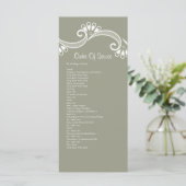 Elegant Aziatische Orde van Service Programmakaart (Staand voorkant)