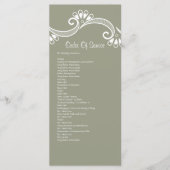 Elegant Aziatische Orde van Service Programmakaart (Voorkant)