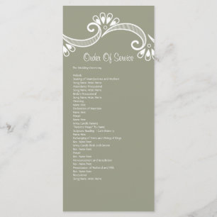 Elegant Aziatische Orde van Service Programmakaart