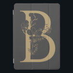 Elegant B Boho Floral Monogram Initiaal Goud Goud iPad Pro Cover<br><div class="desc">Elegant B Boho Floral Monogram Initiaal Grey Gold *elke letter heeft een eigen aanbieding; als je brief nog niet beschikbaar is,  stuur dan een bericht naar mij en verplaats ik deze naar de bovenkant van de lijst.</div>