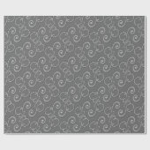 Elegant B-monogram patroon Cadeaupapier (Vlak)