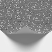 Elegant B-monogram patroon Cadeaupapier (Hoek)