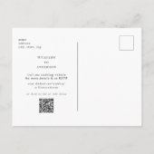 Elegant B/W Wedding Save the Date Announding Briefkaart (Achterkant)