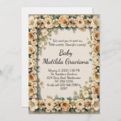 Elegant Baby announcement invitation Kaart (Voorkant / Achterkant)