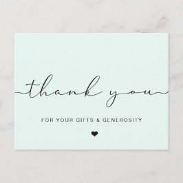 Elegant baby bedankt je kaarten, verjaardagsdank briefkaart