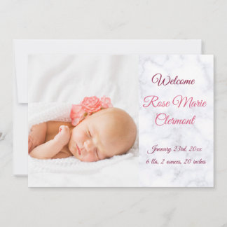 Elegant Baby Birth Announcement – with Photo Aankondiging