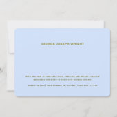 Elegant Baby Blauw Geboorte Aankondiging (Voorkant)