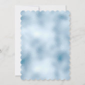 Elegant Baby Blauw Glitter en Folie Bruiloft Kaart (Achterkant)