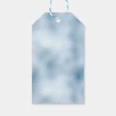 Elegant Baby Blauw Glitter & Folie Bruiloft Dank u Cadeaulabel (Achterkant)