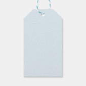 Elegant Baby Blue Cross Baptism/Christening Boy Cadeaulabel (Achterkant)