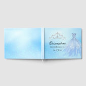Elegant Baby Blue Quinceanera Gastenboek (Volledig)