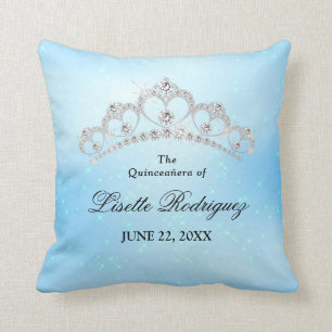 Elegant Baby Blue Quinceanera Kussen