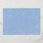 Elegant Baby Blue Quinceanera Princess Foto Folie Folie Uitnodiging (Achterkant)