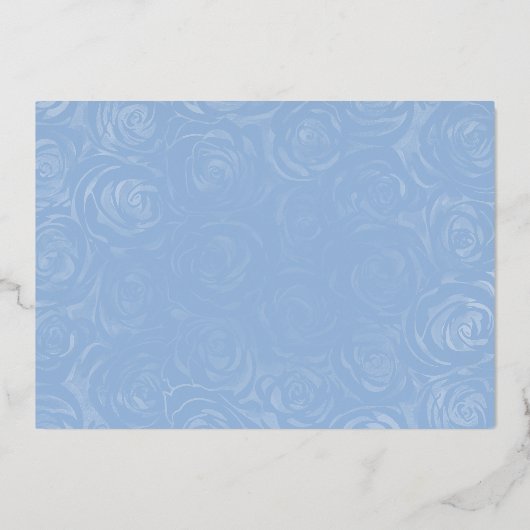 Elegant Baby Blue Quinceanera Princess Foto Folie Folie Uitnodiging (Achterkant)