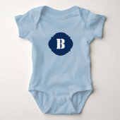 Elegant Baby Bodysuit with Simple Monogram  (Voorkant)