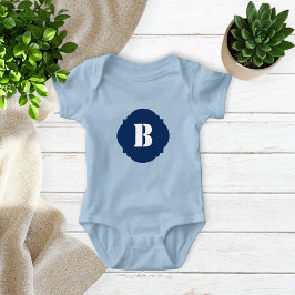Elegant Baby Bodysuit with Simple Monogram 