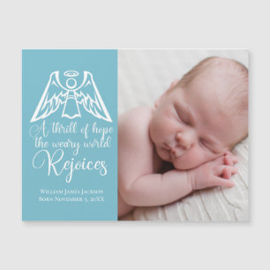 Elegant Baby Boy Foto Magnetic Kerstcard